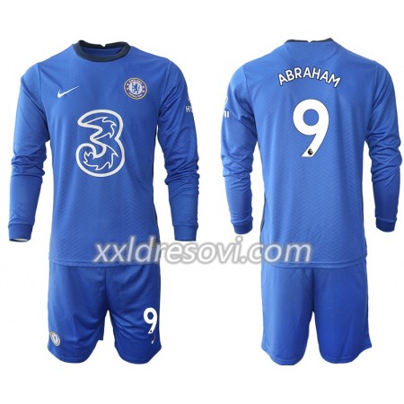 Chelsea Tammy Abraham 9 Domaći Dječji Komplet Dresovi za Nogomet 2020-2021 Dugim Rukavima (+ kratke hlače)